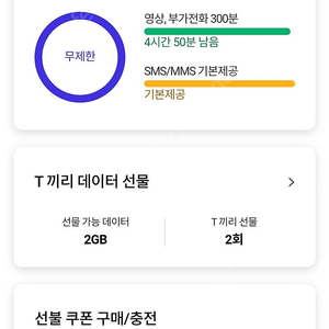 Sk 데이터 2기가