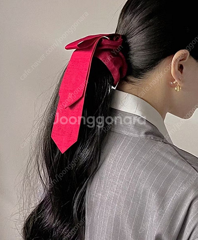 청현 본견 댕기 스크런치 미니 / 본디 댕기 스크런치--1