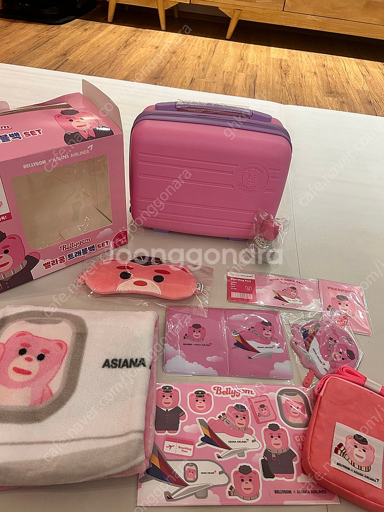 아시아나항공 벨리곰 트래블백 세트--0