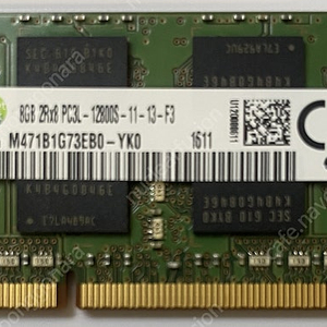 노트북 램 DDR3 12800 8G x 1개