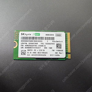 SK하이닉스 SSD NVMe 256GB 2242사이즈 (HFM256GDHTNI-87A0B)