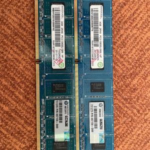 ddr3 4기가 2개 PC3-10600U 택포1만원