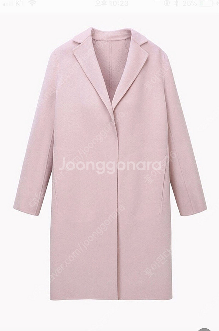 (가격내림)마인 연핑크 코트/타임 더캐시미어 랑방 시스...--0