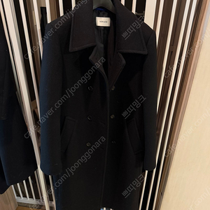 구호플러스 Double Button Tailored Coat - Black -002-M사이즈