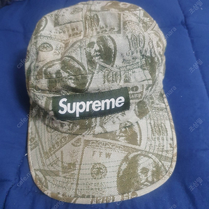 슈프림 17FW 100달러 캠프캡 Supreme 100 Dollar Bill Denim Camp Cap