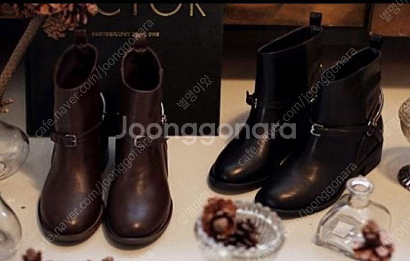 밀크코코아 black middle boots 230 새...--0