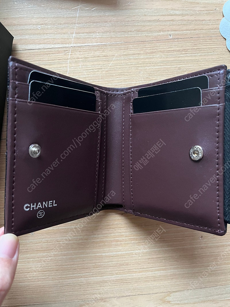 샤넬 chanel 반지갑 AP3388 블랙 은장--4