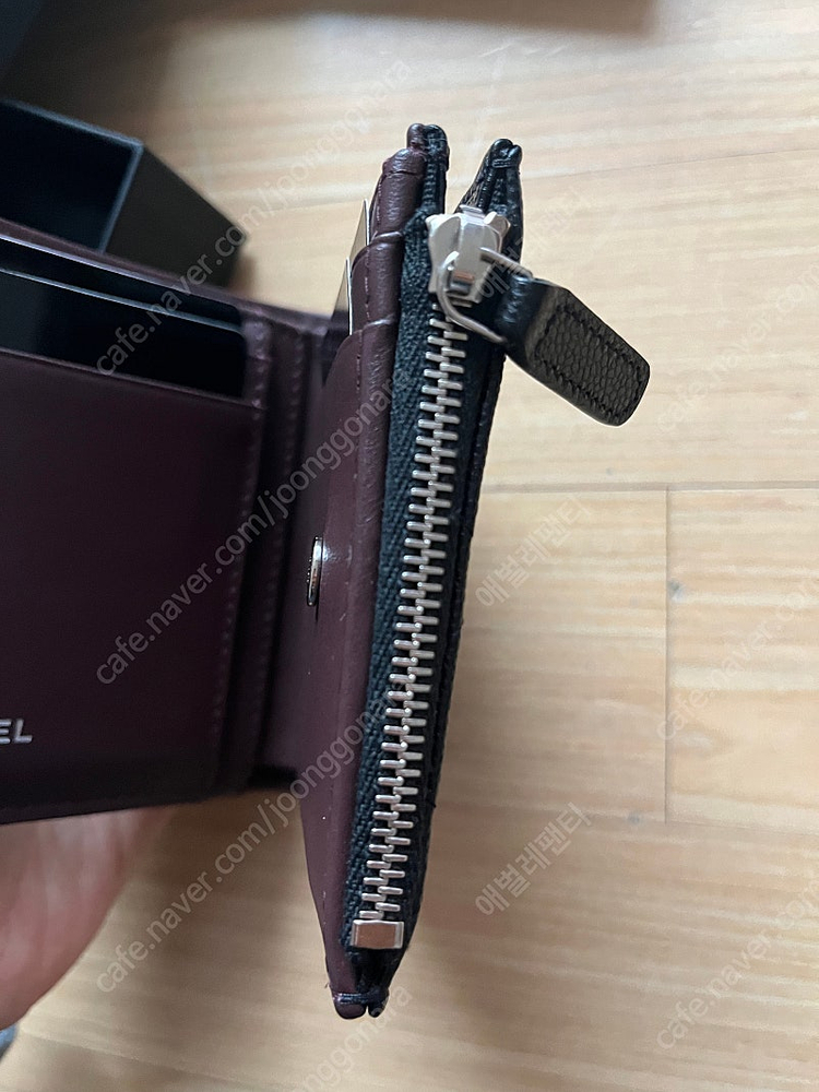 샤넬 chanel 반지갑 AP3388 블랙 은장--5