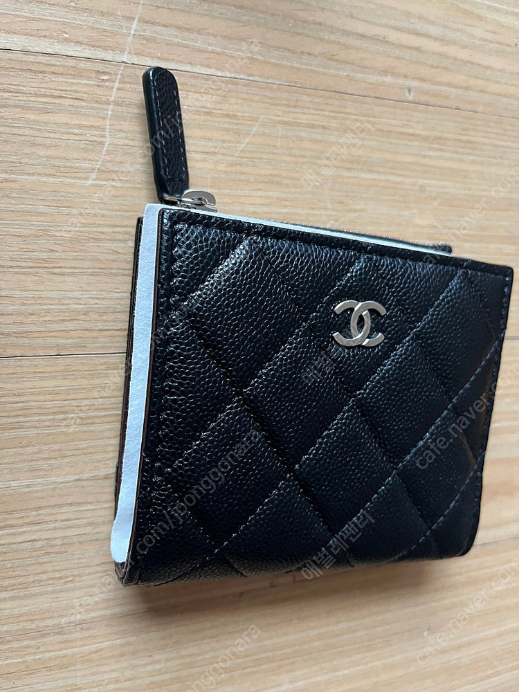 샤넬 chanel 반지갑 AP3388 블랙 은장--6