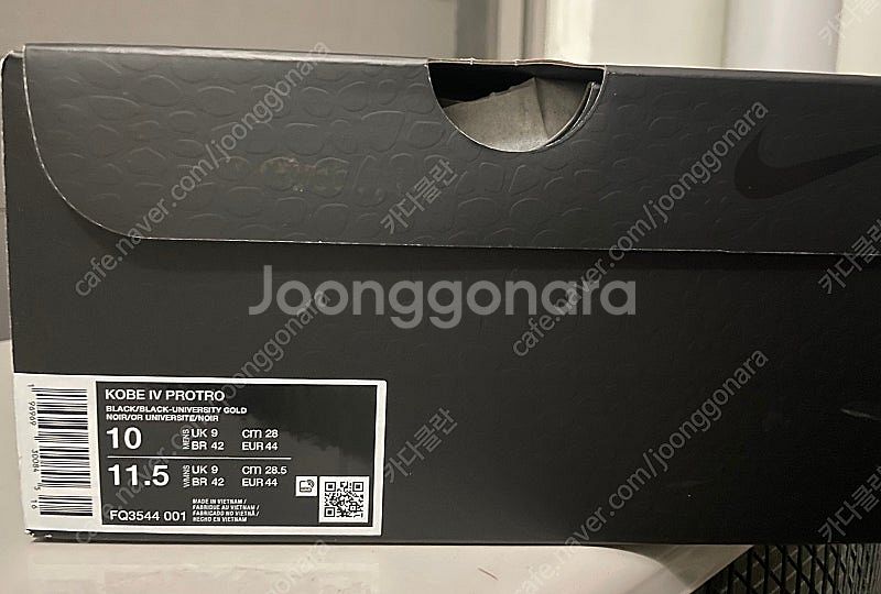 [280] 코비 4 Protro 기프트오브맘바 Black University Gold--3