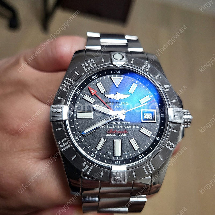 브라이틀링 어벤져2GMT 검판--2