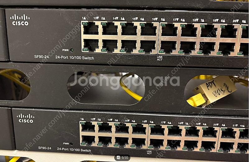 Cisco 스위치 허브 SF90-24 2대 일괄 판매--0