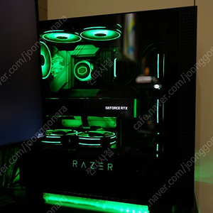 RAZER 레이저 토마호크 ATX 케이스 로고 조명 튜닝 제품