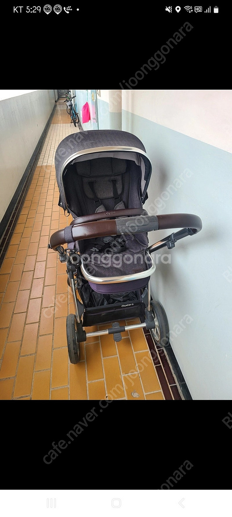 오이스터3 하이포지션 어댑터 포함 절충형 유모차--1