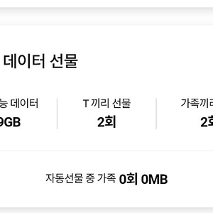 skt 데이터 총 2기가 2500에 팝니다