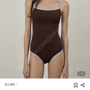 퀸스래빗 Back-open slit Minimal Swim Suit