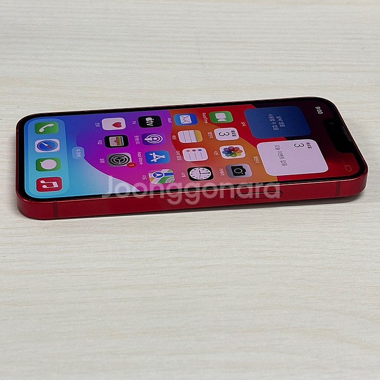 아이폰13미니 레드색상 128용량 무잔상 깔끔한단말기 35만 판매해요--7