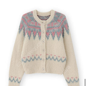 RE_L 리엘 노르딕 니트 가디건 Lodge nordic knit cardigan (candyfloss)