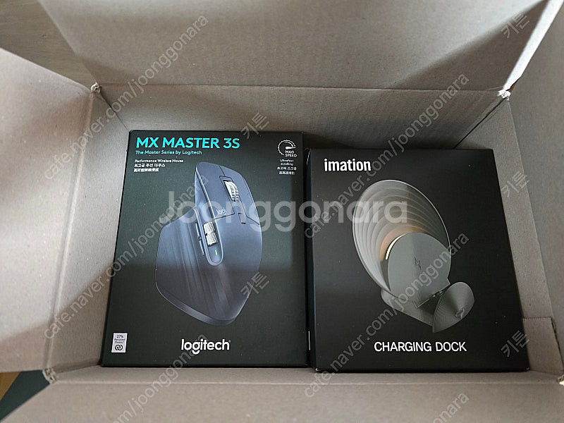 로지텍 MX MASTER 3S 무선 마우스+충전독--0
