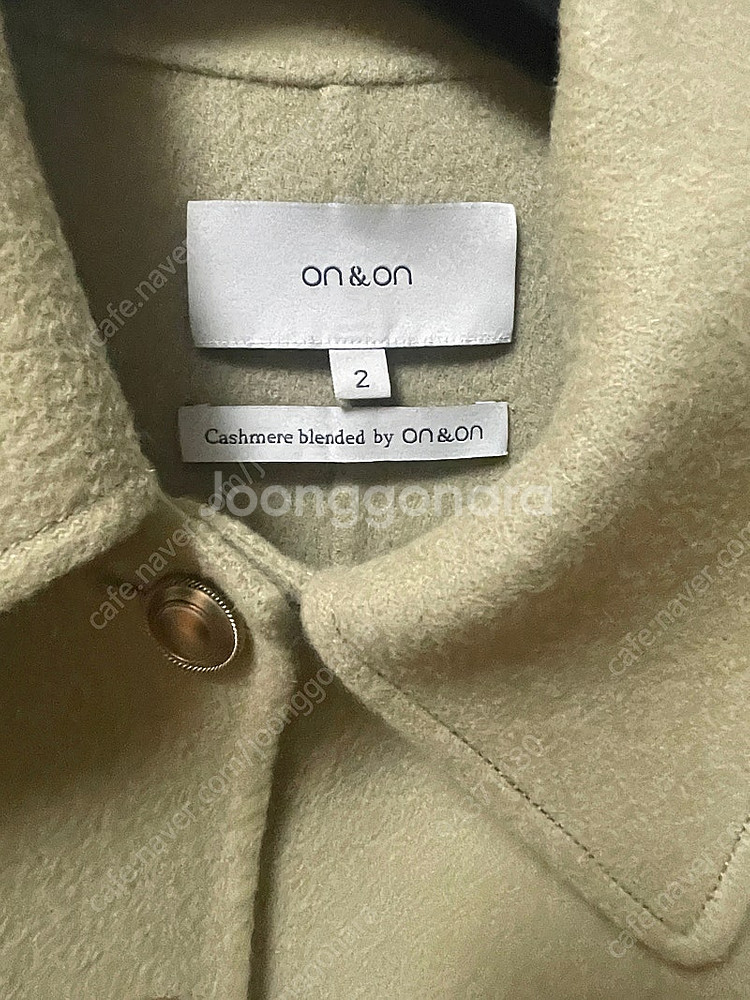 온앤온 캐시미어 블랜드핸드메이드숏코트--2