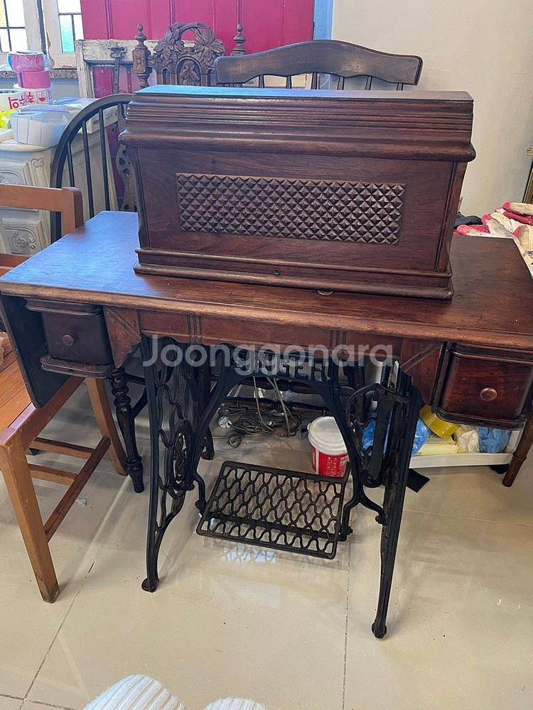 영국 앤틱 싱거미싱기 재봉틀--0