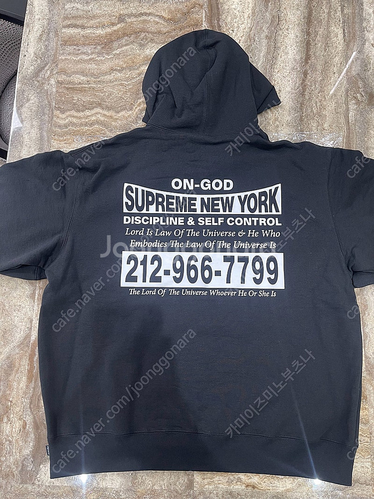 슈프림 온 갓 후드 스웨트셔츠 블랙 24F/W XL 후...--0