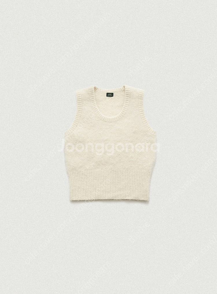 더바넷 알파카 니트 베스트 아이보리 Alpaca U-Neck Knit Vest--1