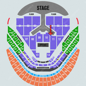 임영웅 콘서트 12월 28일(토요일) 11구역 돌출석 2연석