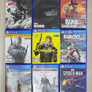 ps4 고오쓰 파판7 리메이크 레데리2 위처3 고티 사펑2077 파크라이3 어크 오디세이 어크 발할라 스파이더맨 마일즈모랄레스