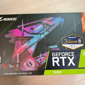 지포스 RTX3080 AORUS 마스터 10GB (급처)