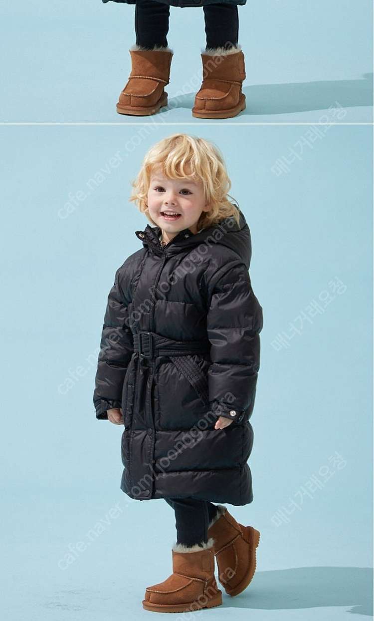 미미씨엘 새제품 블랙 덕다운 롱패딩 110사이즈--1