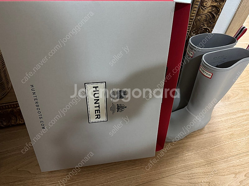헌터 레인부츠 오리지날 플레이 톨 부츠 그레이 uk3--2
