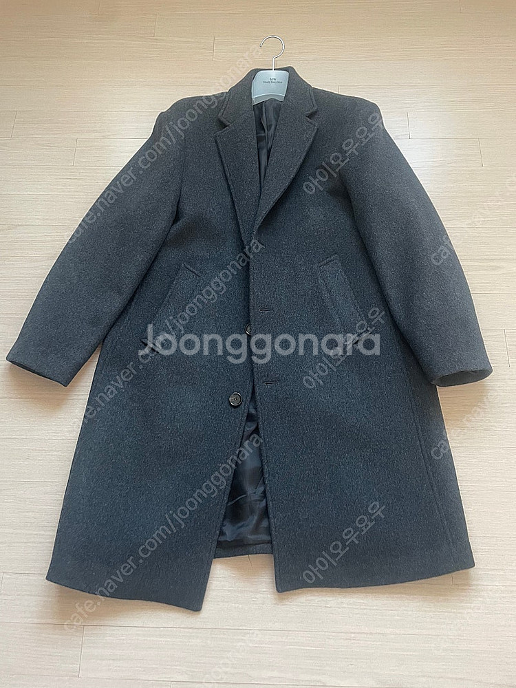 스테디에브리웨어 sew 울 싱글 코트 다크 그레이--0