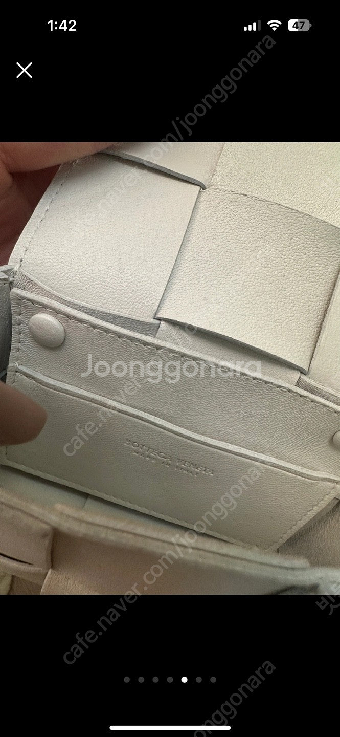 보테가베네타 카세트백 미니 아이보리 50만원--1