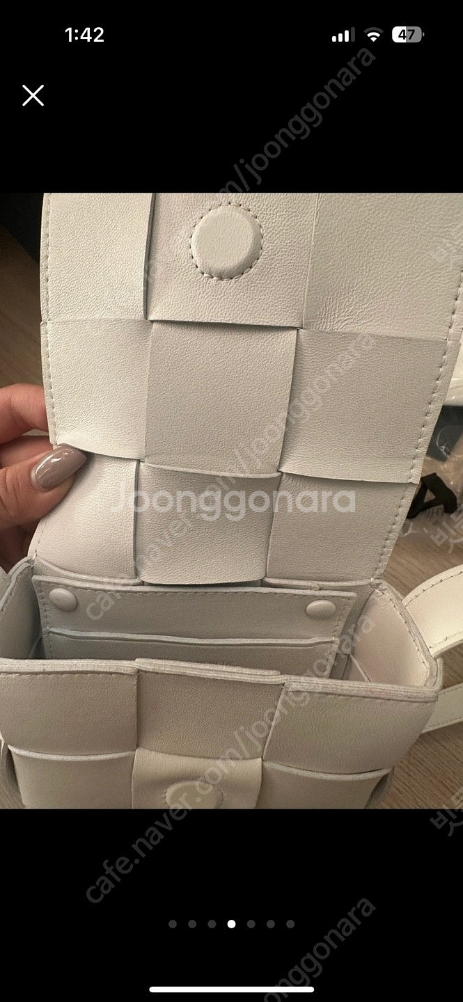 보테가베네타 카세트백 미니 아이보리 50만원--2