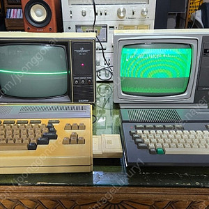 금성 MSX fc-80u, 패미콤 fc-100과 그린 crt 모니터셋