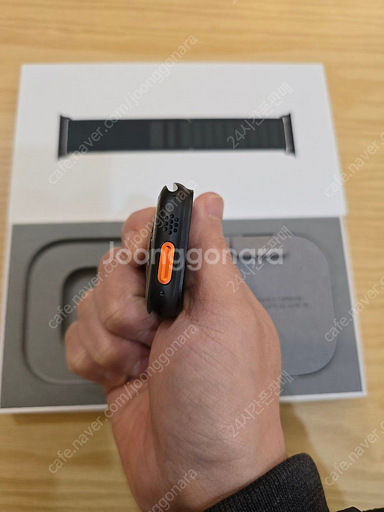 애플워피울트라2블랙49mm 다크그린알파인루프L 셀룰러자...--5