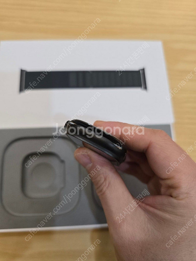 애플워피울트라2블랙49mm 다크그린알파인루프L 셀룰러자...--6