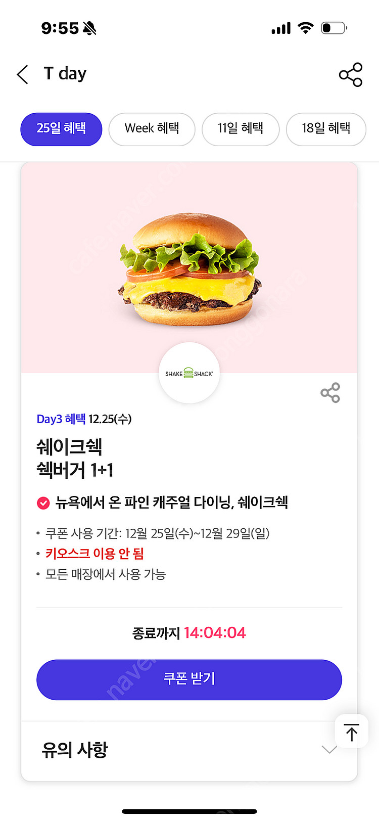쉐이크쉑 레몬에이드 2잔 천원--0