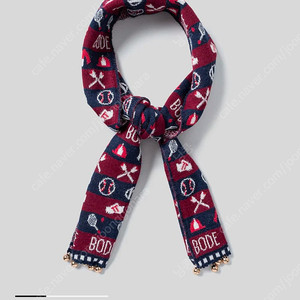 BODE Sporting Jacquard Scarf - Navy 보디 목도리 자카드 스카프