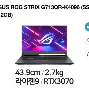 ASUS ROG STRIX G713QR-K4096 노트북