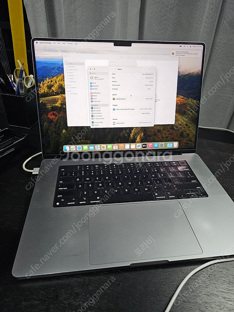 맥북 M1 PRO 16인치 32gb 램 2TB 최상 옵...--0