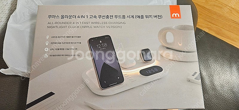 무아스 4 in 1 고속 무선 충전,시계 (애플 워치 ...--0