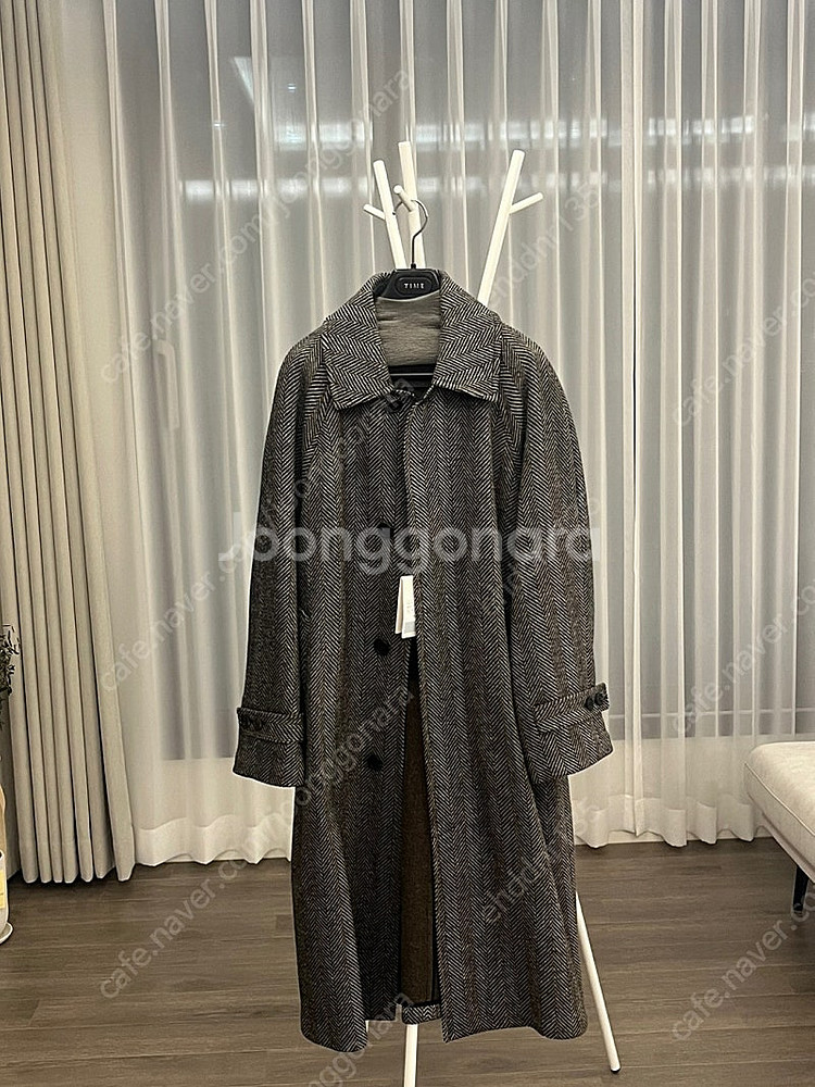 타임옴므 헤링본 발마칸 코트--2