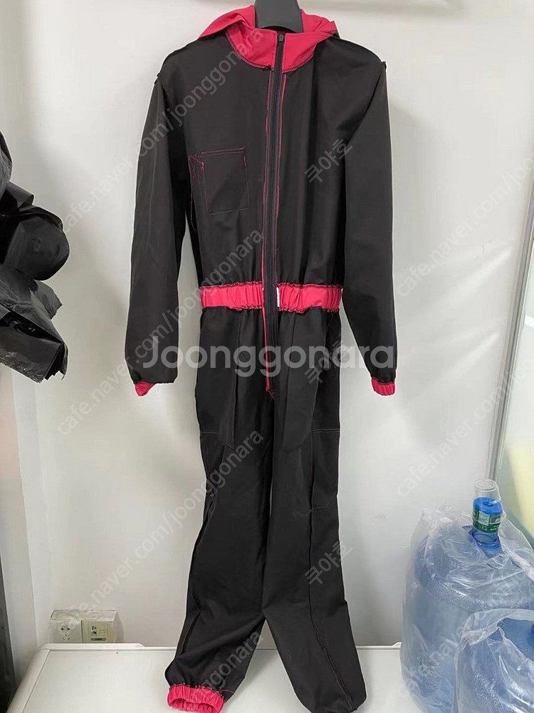 오징어게임 고퀄리티 핫핑크 점프 슈트 옷 코스프레--4