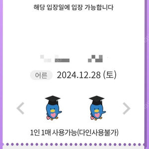 롯데월드 매직패스 5회권(12월 28일 토요일)