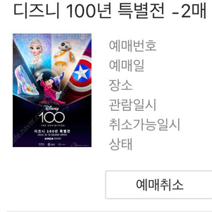 디즈니 100주년 12월 27일 상시입장 2매