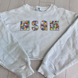 MSGM 키즈 크롭 맨투맨 10Y