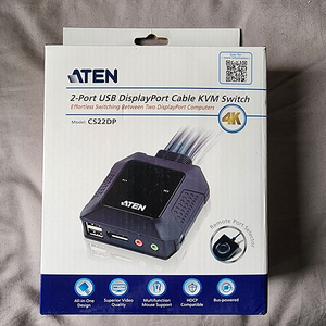 DP KVM스위치 / ATEN CS22DP / 2대 PC개별 컨트롤