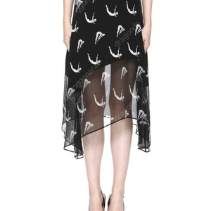 마커스루퍼 실크 스커트 치마 MARKUS LUPFER DIVING PRINT SHEER SKIRT 서울 직거래 무료배송